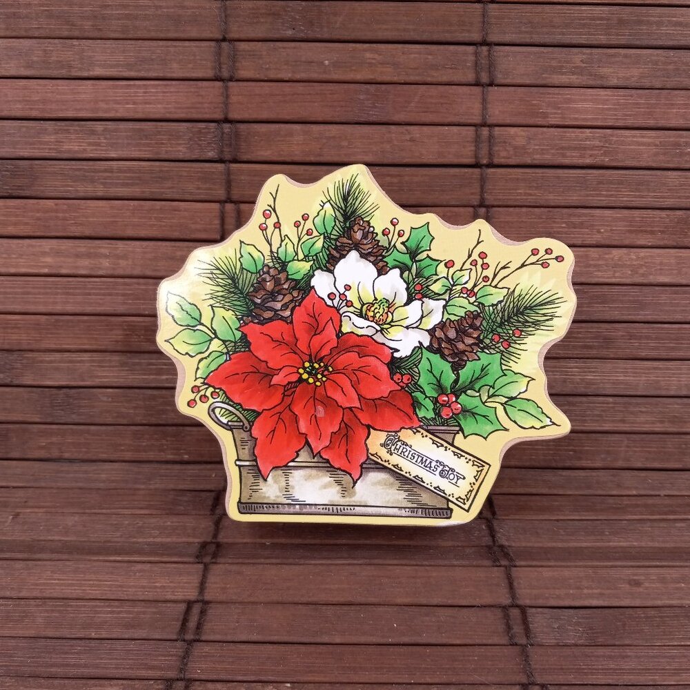 Stampendous Christmas Joy Poinsettia Centerpiece Fran's 2018 Rubber Stamp
